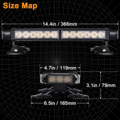 Waterproof 30W Magnetic Rooftop Blue LED Emergency Strobe Flashing Light Bar for Volunteer Firefighter Trucks EMS Law Enforcement Vehicles Police Car Safety Warning