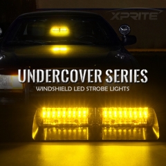 16 LED High Intensity Emergency Hazard Warning Strobe Lights w/Suction Cups for Law Enforcement Vehicles Truck Interior Roof Windshield Dash Deck Flashing Light