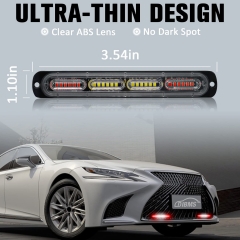 Led Strobe Emergency Flashing Light, 2x DIBMS Surface Mount Amber White Amber LED Beacon Hazard Warning Light Flashing Strobe Light Bar For Car Truck Van Construction Off Road Vehicle Trailer
