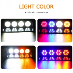 24 LED Police Light Car Lights 72W Dash Windshield Beacon Hazard Flasher Warning Flashing Lamp Car Emergency Strobe Light