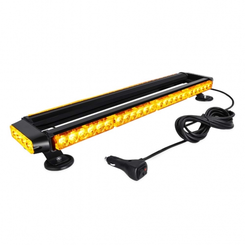 Waterproof 56W Magnetic Roof Top Blue LED Emergency Strobe Flashing Light Bar for Volunteer Firefighter Trucks EMS Law Enforcement Vehicles Police Car Safety Warning