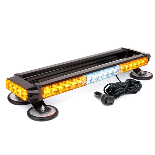 LED Rooftop Strobe Flashing Light Bar 21" Double Side High Visibility Emergency Hazard Warning Beacon Lights w/Magnetic Base for Safety Construction Vehicles Trucks Pickup Snowplow