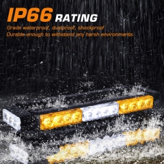 LED Strobe Flashing Light Bar -Double Side 30 LED High Intensity Emergency Hazard Warning Lighting Bar/Beacon/with Magnetic and 16 ft Straight Cord for Car Trailer Roof Safety