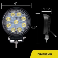 LED Work Light 48W 4 Inch Flood LED Light Bar for Tractor Offroad Truck ATV UTV SUV Driving Lamp Daytime Running Light
