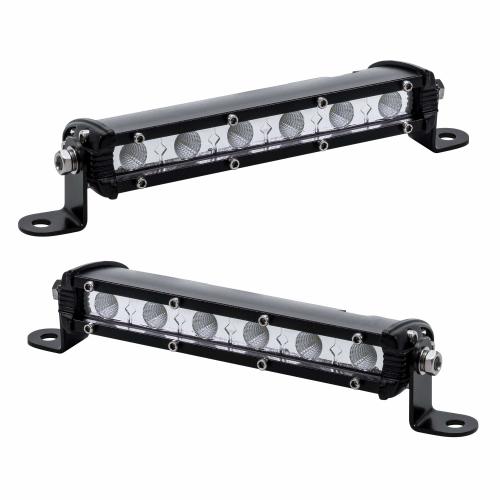7" Ultra-Slim Single Row Off Road CREE LED Light Bar [1530lm] [18W] [IP68 Waterproof] [12V - 24V] Fog/Driving/Work Lights for Trucks ATV Cars - 60 Degrees Flood Light