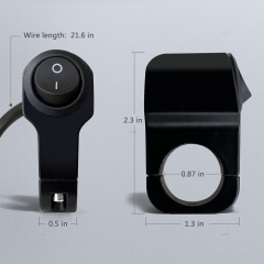 ATV Light Switch Motorcycle Handlebar Switch Waterproof Motorcycle Light Switch Aluminum Alloy Handlebar Toggle Switch for Motorcycle Light Bike Light Spotlight 7/8