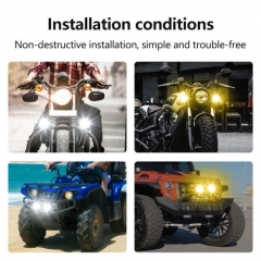 Motorcycle Headlight Waterproof LED Driving Light Auxiliary Spotlight for Motorcycle/Bike/Off Road/SUV/Boats/Trucks