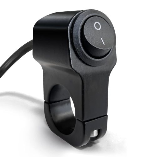 ATV Light Switch Motorcycle Handlebar Switch Waterproof Motorcycle Light Switch Aluminum Alloy Handlebar Toggle Switch for Motorcycle Light Bike Light Spotlight 7/8"(22MM)