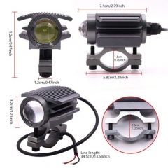 Motorcycle Spotlight Auxiliary Lights, Fog Yellow/DRL White/Combo 2Pcs 15W with Waterproof Handlebar Switch