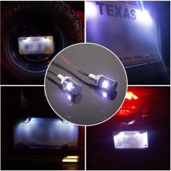 License Plate Light, License Tag Screw Bolt Lamp, 12V White LED Bulb, Waterproof/Rainproof, Black Aluminium Light Holder, Legal for Car Motorcycle Truck RV ATV Bike