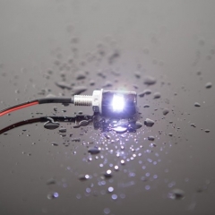 License Plate Light, License Tag Screw Bolt Lamp, 12V White LED Bulb, Waterproof/Rainproof, Black Aluminium Light Holder, Legal for Car Motorcycle Truck RV ATV Bike