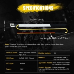 Motorcycle Fork Turn Signals Universal LED Lights Red Double Modes Strobe/Alway on Waterproof DRL Braking Lights for Harley Davidson Yamaha Victory MotorBike Lamps