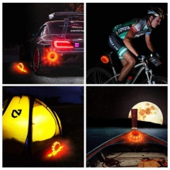 LED Road Safety Flares lights, Emergency Lights for Roadside Security, Warning Flashing Beacon Disc with Magnet and Hook for Vehicles and Boats and Marine Vessels