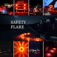 LED Road Flare Sunsbell LED Safety Flare Flashing Warning Light Roadside Flares Emergency Disc Beacon Red Light