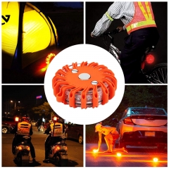 LED Road Flare Sunsbell LED Safety Flare Flashing Warning Light Roadside Flares Emergency Disc Beacon Red Light