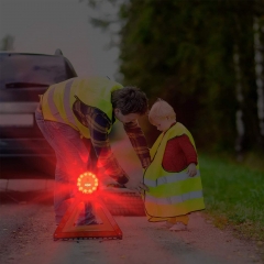 LED Road Flare Sunsbell LED Safety Flare Flashing Warning Light Roadside Flares Emergency Disc Beacon Red Light