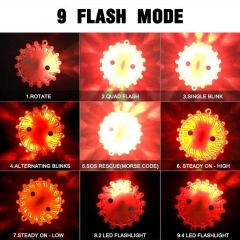 LED Road Flare Sunsbell LED Safety Flare Flashing Warning Light Roadside Flares Emergency Disc Beacon Red Light