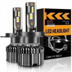 H4/9003 LED Headlight Bulbs 6000k Cool White 12000 Lumens 60W High Beam/Low Beam Halogen Replacement HB2 Conversion Kit