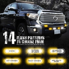 4 LED 4 Watt Emergency Vehicle Waterproof Surface Mount Deck Dash Grille Strobe Light Warning Police Light Head with Clear Lens