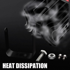 Motorcycle LED Driving Fog Lights 30W Amber and White Projector Lights 2