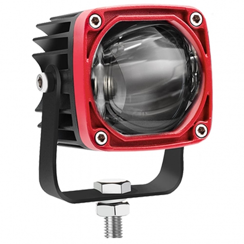 Motorcycle LED Driving Fog Lights 30W Amber and White Projector Lights 2" Aux Spotlight, Compatible with Jeep E-Bike Tractor Pickup Truck ATV UTV SUV Boat