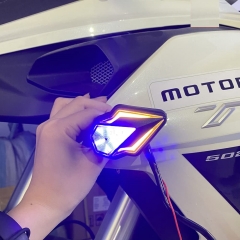 Flush Mount Turn Signals Motorcycle LED Sequential Blinkers 3 Wire Front Indicators Compatible with Yamaha YZF R1 R3 R6 R6S FJ 09 FZ MT 07 09 Honda Kawasaki Suzuki BMW