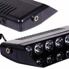 LED Emergency Strobe Light XTAUTO 12V Windshield Dash Dashboard Interior Flash Roof Hazard Warning Light Bar for Car Truck Vehicle w/Suction Cups Amber White White Amber