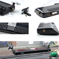LED Emergency Strobe Light XTAUTO 12V Windshield Dash Dashboard Interior Flash Roof Hazard Warning Light Bar for Car Truck Vehicle w/Suction Cups Amber White White Amber