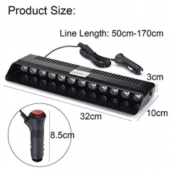 LED Emergency Strobe Light XTAUTO 12V Windshield Dash Dashboard Interior Flash Roof Hazard Warning Light Bar for Car Truck Vehicle w/Suction Cups Amber White White Amber