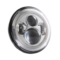 7 Inch 45W H4 LED Headlights With Angle Eyes For Lada 4x4 Urban Niva defend 90/110 Defender