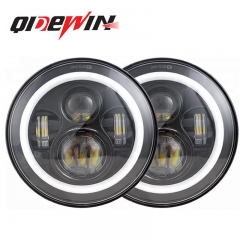 car headlight 7 inch jeeps led automotive driving lights headlamp halo ring for wranglers 0ff-road led fog light for car h4 lamp