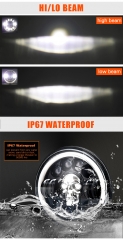 Waterproof 7 Inch RGB LED Headlight with angel eye for JK LED headlight