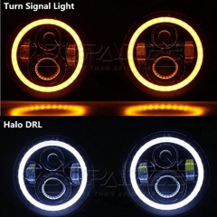 7 Inch 45W H4 LED Headlights With Angle Eyes For Lada 4x4 Urban Niva defend 90/110 Defender