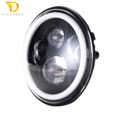Made In China Hi/Low Beam 7 Inch 65W Round Shape Angel Eye Car Led Driving Headlights For Wrangler