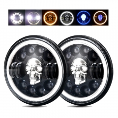 Waterproof 7 Inch RGB LED Headlight with angel eye for JK LED headlight