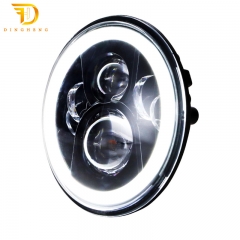 Made In China Hi/Low Beam 7 Inch 65W Round Shape Angel Eye Car Led Driving Headlights For Wrangler