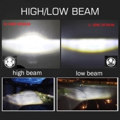 4 7 9 Inch LED Headlight 80W H4 High/Low Beam Angle Eye Auto LED Driving Light For Off-Road, Jeep, Harley 12V-80v For Wrangler