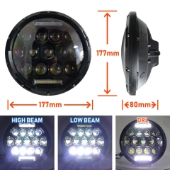 Auto LED Headlight 24V 7 Inch Laser LED Work Light Round Headlight For Motorcycle Car