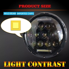 Auto LED Headlight 24V 7 Inch Laser LED Work Light Round Headlight For Motorcycle Car