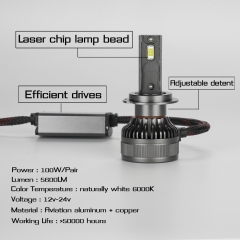Car LED headlights ultra-bright concentrating far and near light integrated strong light concentrating