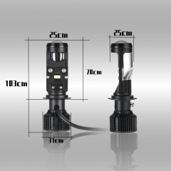 Far and near integrated dual light with lens super bright car LED headlight