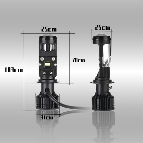 Far and near integrated dual light with lens super bright car LED headlight