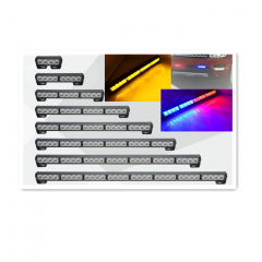 High Brightness LED Traffic Signal Light /interior Windshield Strobe Visor Warning Light Bar 12V 3-watt Leds 2 Years Flash 1 PC