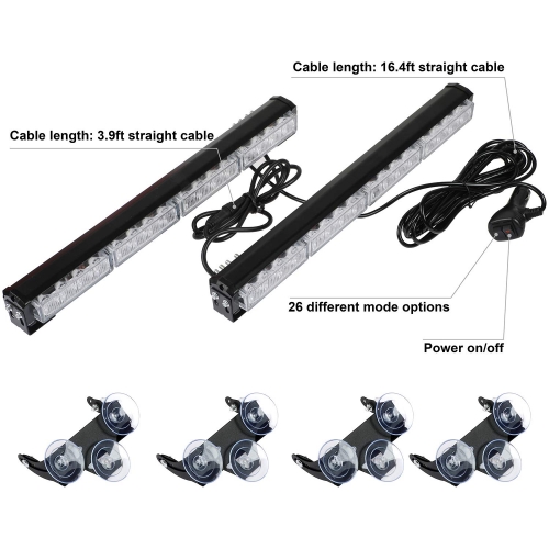 Traffic Advisor Emergency Vehicle slim COB Led warning strobe light bar