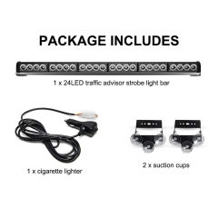 Emergency Strobe Lights For Firefighters Police Fire Vehicles LED Warning Light Bra 6 Block 27 Inch 13 Flash Patterns With Cigar Lighter