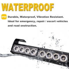 36 LED 35.5'' Red 13 Modes Emergency Warning Traffic Advisor Vehicle LED Strobe Light Bar with Large Suction Cups and Cigarette Lighter