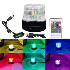 lights Emergency Strobe Light Magnetic Flashing Warning,8 color Led Magnetic Warning Beacon, Truck Car Vehicle Emergency Hazard High Power Beacon Caution Warning…