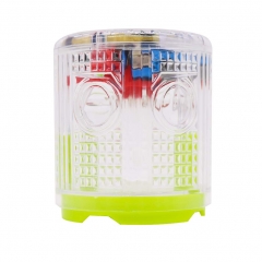 Solar Strobe Warning Light Strong Magnetic Base Flashing Super Bright 360 Degree Wireless Automatically Turn On Waterproof for Construction Traffic Factory (Red)