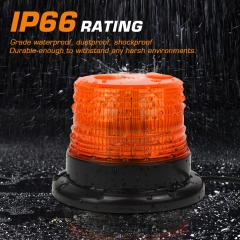 Strobe Light, 12V-24V Amber 40 LED Warning Safety Flashing Beacon Lights with Magnetic and 16 ft Straight Cord for Vehicle Forklift Truck Tractor Golf Carts UTV Car Bus