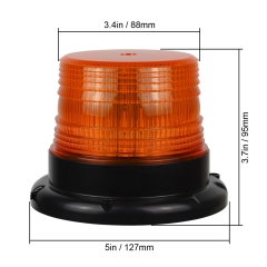Strobe Light, 12V-24V Amber 40 LED Warning Safety Flashing Beacon Lights with Magnetic and 16 ft Straight Cord for Vehicle Forklift Truck Tractor Golf Carts UTV Car Bus